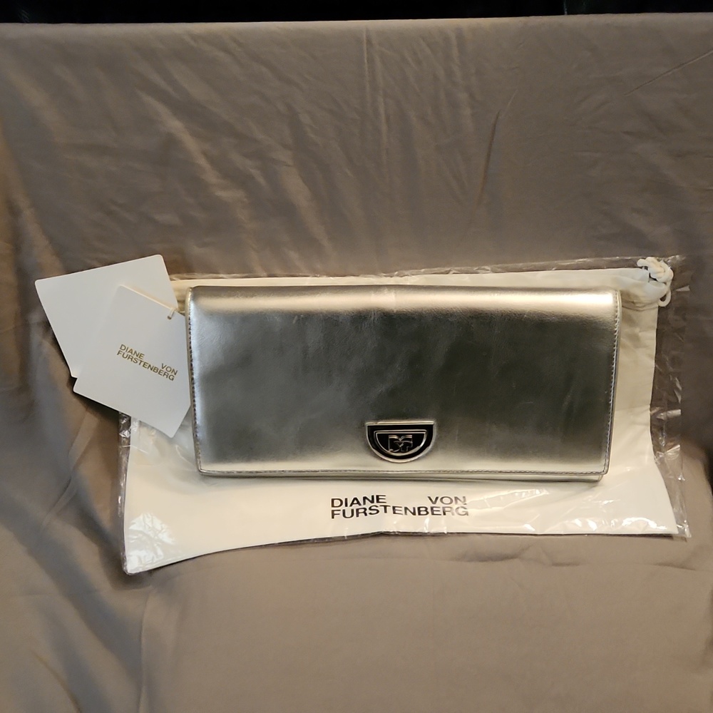 DVF Sliver Clutch